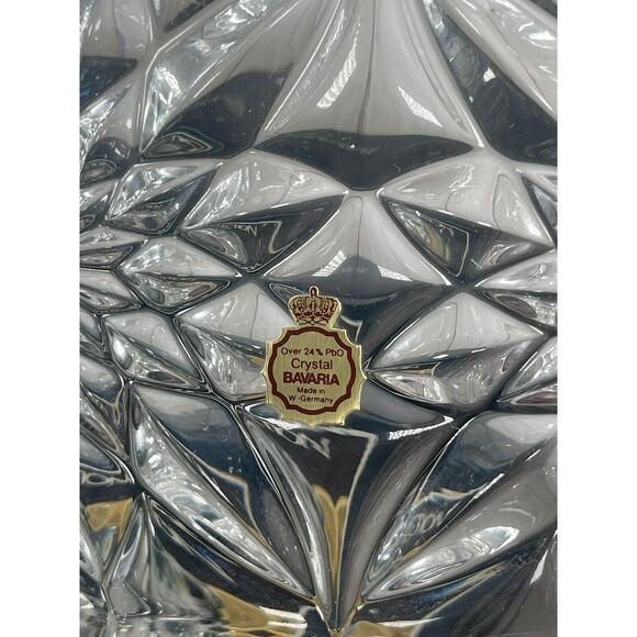 Genuine Lead Crystal Cream and Sugar Set with Tray, Handcut, Made in Germany - Picture 4 of 4